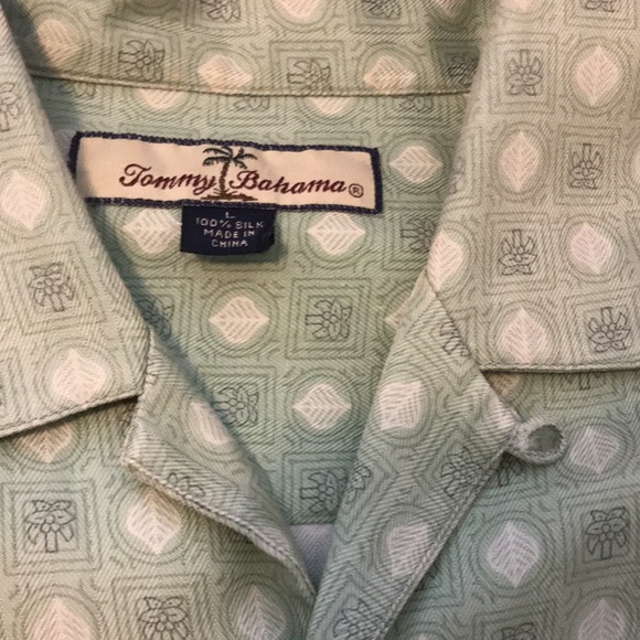 Tommy Bahama Silk Short Sleeve Shirt Large - Picture 5 of 9